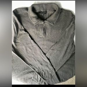 Banana Republic 1/4 Zip Muted Brown Sweater